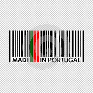 Barcode made in portugal, vector illustration