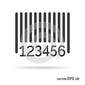 Barcode outline icon black color