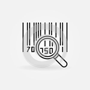 Barcode outline icon