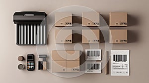 Barcode Packing and Shipping Kit