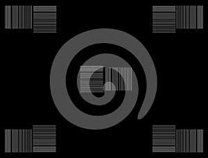 A Barcode pattern seamless black and white on a black background