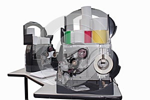 Barcode printer on a white background.