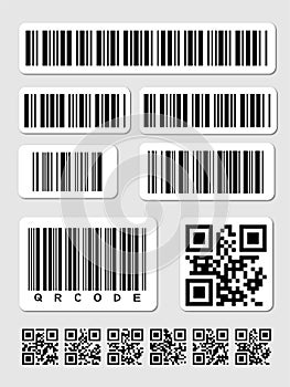 Barcode and QR Code collection free vector