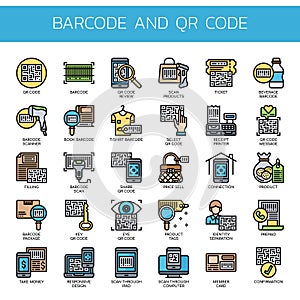 Barcode and QR Code , Pixel Perfect Icons