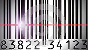Barcode scan de loop red photo