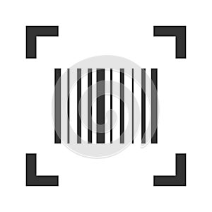 Barcode scan icon, product price reader sticker
