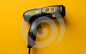 Barcode Scanner Black Yellow Background -Generative Ai