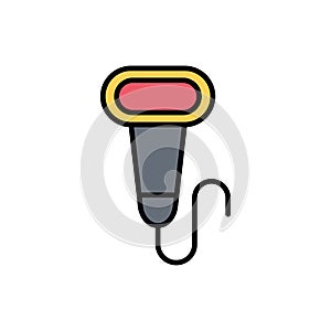 Barcode scanner flat vector icon sign symbol