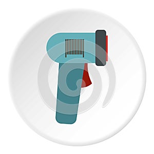 Barcode scanner icon, flat style