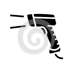 barcode scanner industry glyph icon vector illustration