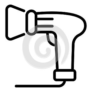 Barcode scanner interface icon, outline style