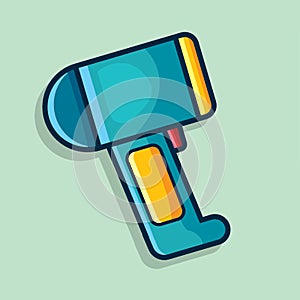 Barcode scanner isolated vector illustration in flat style