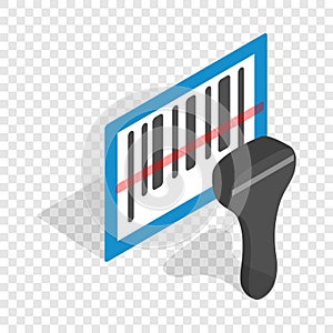 Barcode scanner isometric icon