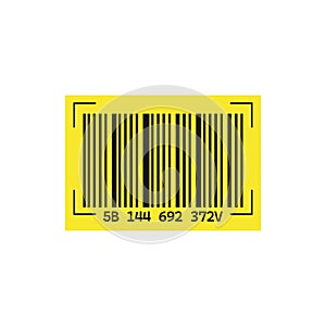 Barcode scanner label template design vector
