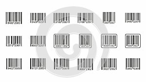 Barcode scanner labels with numeric codes