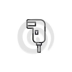 Barcode scanner outline icon