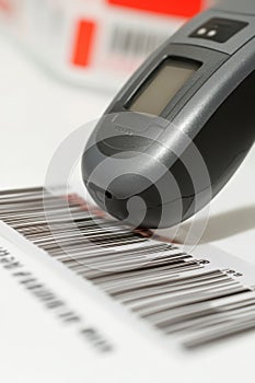 Barcode Scanner Reading Product Label