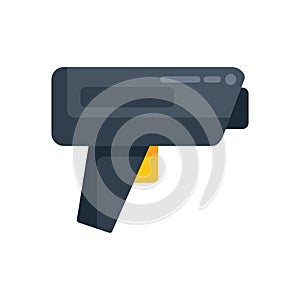 Barcode scanner scanning barcode icon illustration