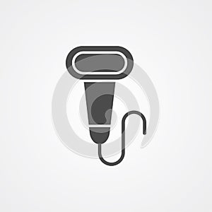 Barcode scanner vector icon sign symbol