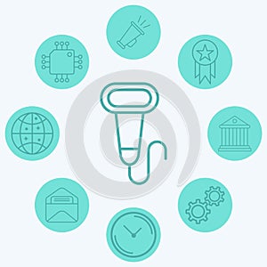 Barcode scanner vector icon sign symbol