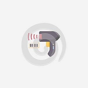 Barcode scanner vector icon sign symbol