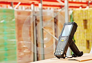 Barcode scanner at warehouse