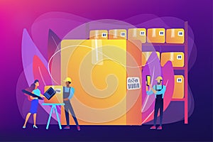 Barcode scanning concept vector illustration