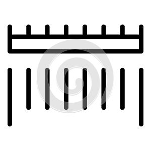 Barcode scanning icon outline vector. Scan code