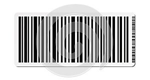 Barcode sticker, black and white vertical stripes