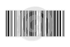 Barcode sticker template isolated on white background. Bar code mockup. Visual data digital representation with product