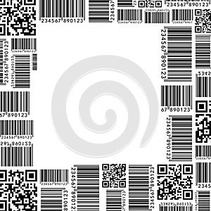 Barcode style pattern frame
