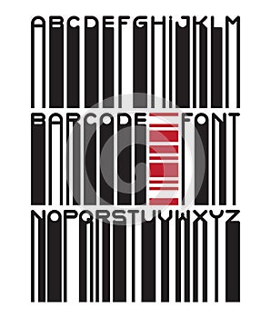 Barcode typeface font