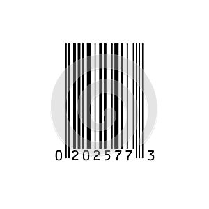 Barcode. Vector barcode. Macro photograph of a bar code.