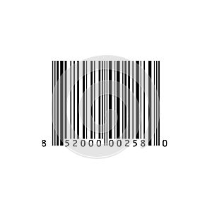 Barcode. Vector barcode. Macro photograph of a bar code.