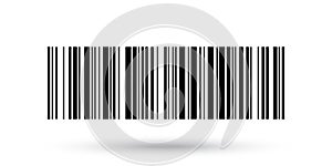 Barcode vector icon or bar code scan label product price tag