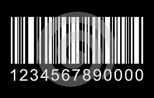Barcode vector icon. Bar code for web flat design. Isolated illustration