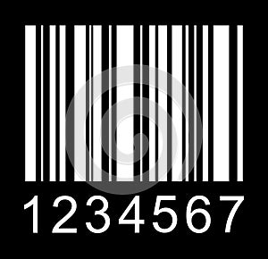 Barcode vector icon. Bar code for web flat design. Isolated illustration