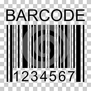 Barcode vector icon. Bar code for web flat design. Isolated illustration