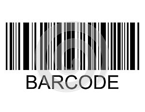 Barcode vector icon. Bar code for web flat design. Isolated illustration