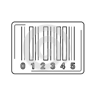 Barcode line icon.