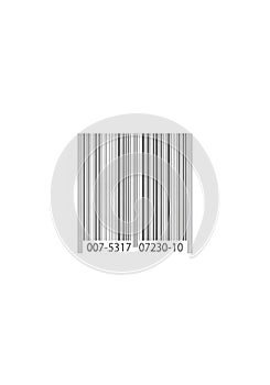 A barcode with vertical black lines of varying widths against a white background.