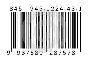 Barcode on white background