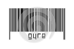 Barcode on white background with inscription gyre below