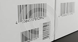 Barcodes on White Boxes