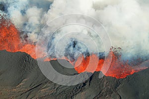 Bardarbunga volcano eruption in Iceland