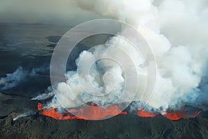 Bardarbunga volcano eruption in Iceland