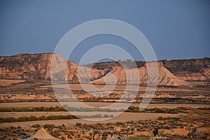 Bardenas Reales Desert in Navarra Spain Sunrise