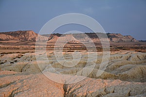 Bardenas Reales Desert in Navarra Spain Sunrise