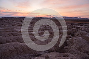 Bardenas Reales Desert in Navarra Spain Sunrise