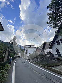 Bardonecchia alpine village in Val di Susa Turin panorama of the centre